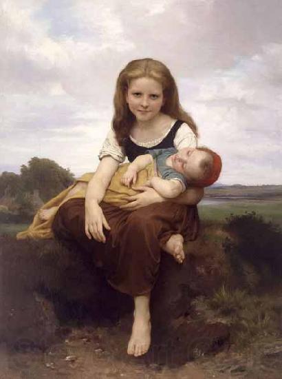William-Adolphe Bouguereau The Elder Sister Germany oil painting art